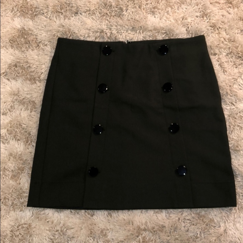 Hunter green mini skirt